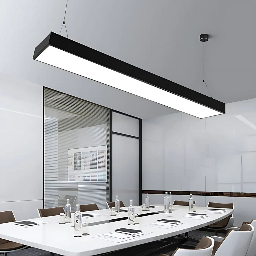 LED závěsný lustr DARIN, 23W, Nastavitelná výška, Studené světlo, Černá