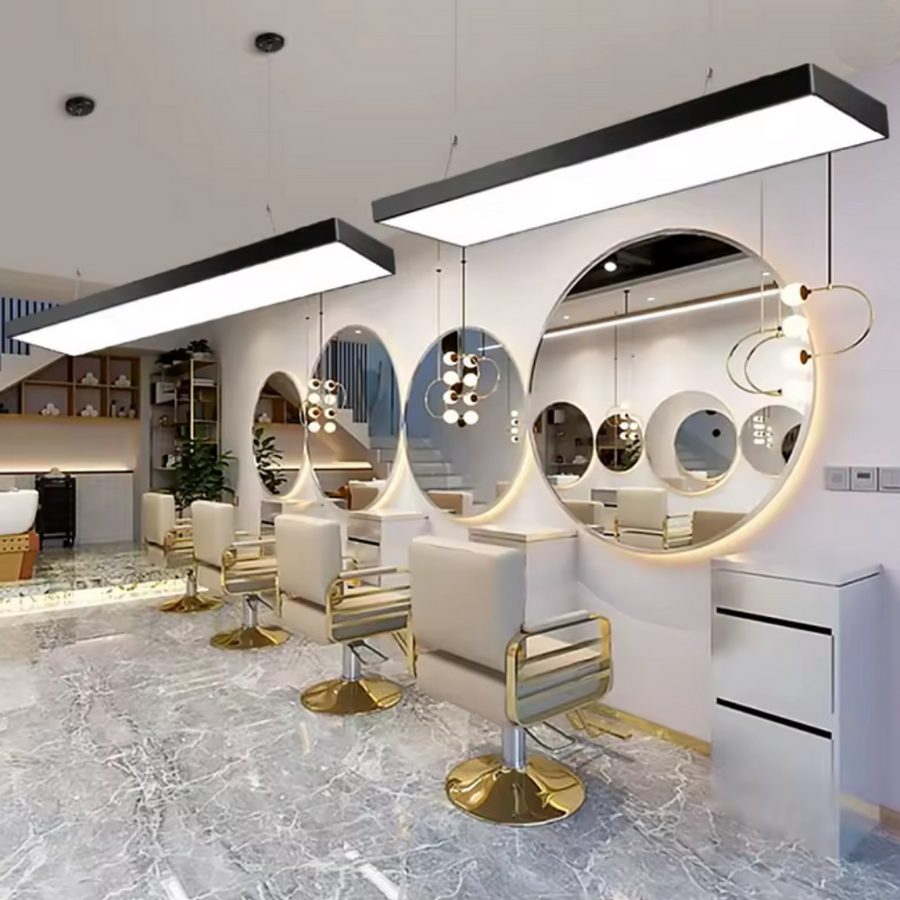 LED závěsný lustr DARIN, 23W, Nastavitelná výška, Studené světlo, Černá