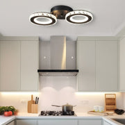 Lust LED Nova Rovon s krystaly, dálkovým ovládáním, 2 světelné zdroje, 29W, Black & Nerezová