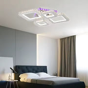 Lust LED NOVA Rhomba s krystaly, 4 zdroje světla, RGB, dálkové ovládání, 60W, lesklý chrom