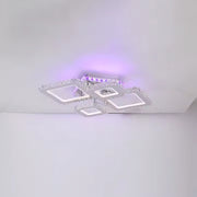 Lust LED NOVA Rhomba s krystaly, 4 zdroje světla, RGB, dálkové ovládání, 60W, lesklý chrom