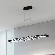 Závěsný LED lustr s dálkovým ovládáním WAVE 76W, lineární, studené/teplé/neutrální světlo, stmívatelný, černý, výškově nastavitelný