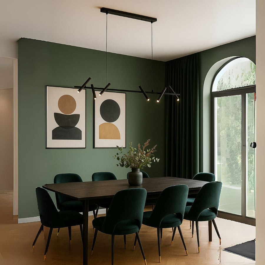 LED lustr s dálkovým ovládáním Harman, 23W, 6 zdrojů, neutrální světlo, černá