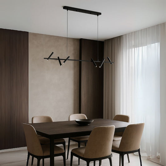 LED lustr s dálkovým ovládáním Harman, 23W, 6 zdrojů, neutrální světlo, černá