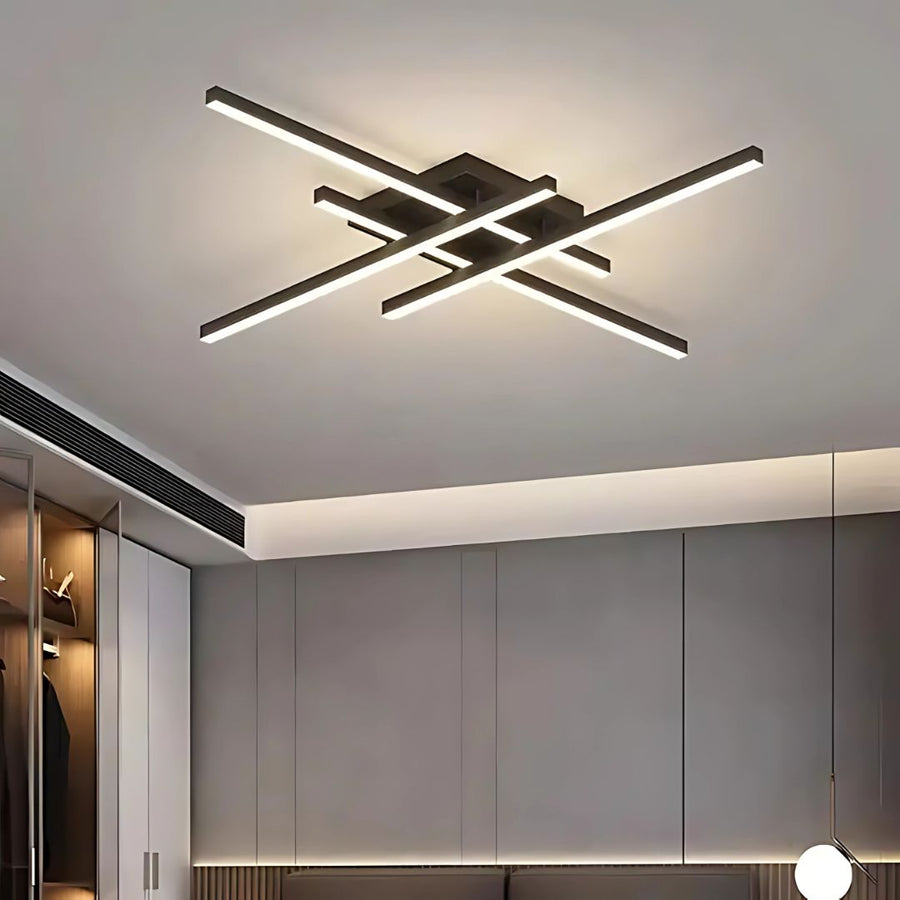 LED lustr s dálkovým ovládáním Aroldo, 43W, stmívatelný, černý