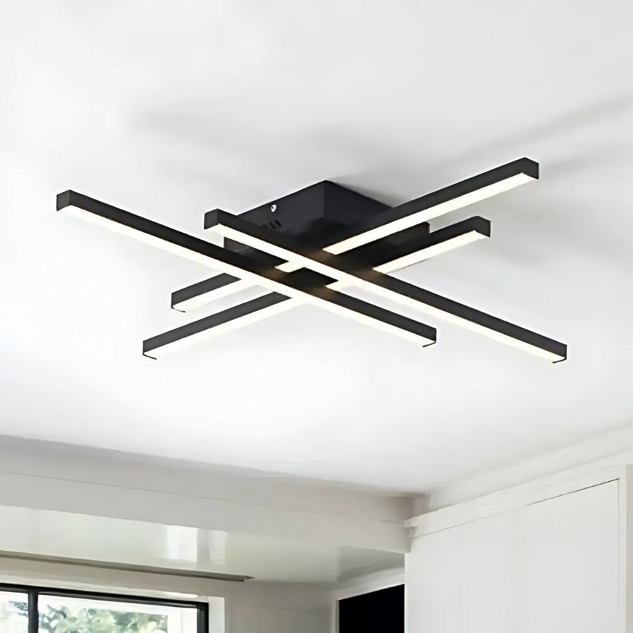 LED lustr s dálkovým ovládáním Aroldo, 43W, stmívatelný, černý