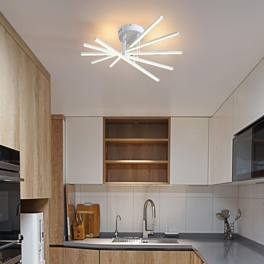 LED lustr GIO na dálkové ovládání, 90W, 5 prvků, studené/chladné/neutrální světlo, stmívatelný, bílý