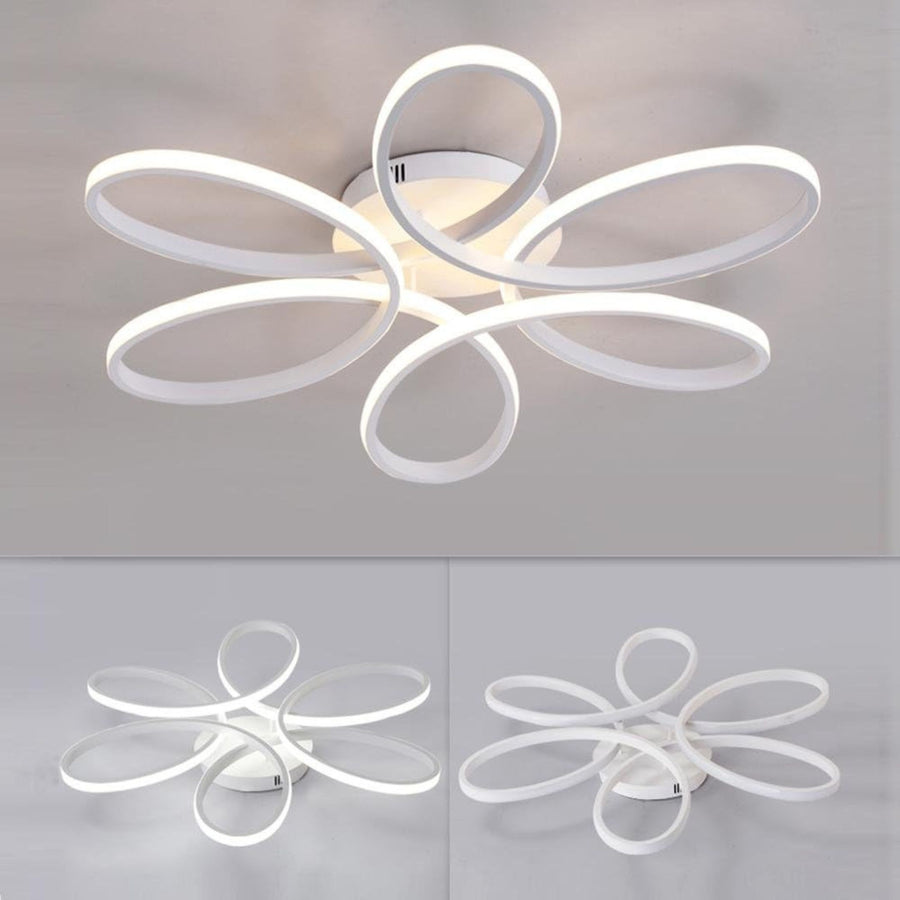 LED lustr s dálkovým ovládáním ELIZA, 65W, Studené/Teplé/Neutrální světlo, Stmívatelné, Bílá
