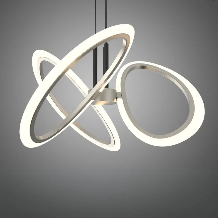 Závěsný LED lustr s dálkovým ovládáním RIMINI 53W, 3 Elements, Studené/Teplé/Neutrální světlo, Stmívatelné, Zlaté