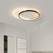LED chtíč s dálkovým ovládáním měření Lunaro, 110 W, 2 kruhy, studené/horké/neutrální světlo, nestabilní, černé