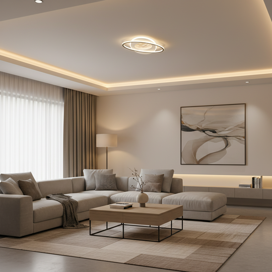 LED lustr s dálkovým ovládáním VOLTA 96W, oválný, studené/teplé/neutrální světlo, stmívatelné, černé LED lustry s dálkovým ovládáním Výchozí název Alessandro Design