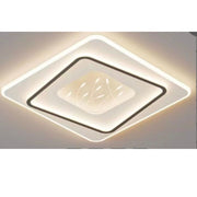 LED lustr s geometrickou linií s dálkovým ovládáním, 125W, 2 čtverce, studené/horké/neutrální světlo, nestabilní, černé