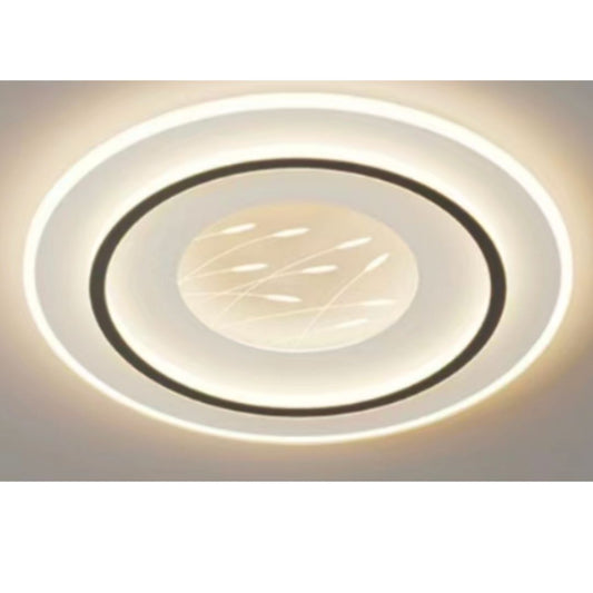 LED lustr s dálkovým ovládáním LINEA 125W, kulatý, studené/teplé/neutrální světlo, stmívatelný, černý