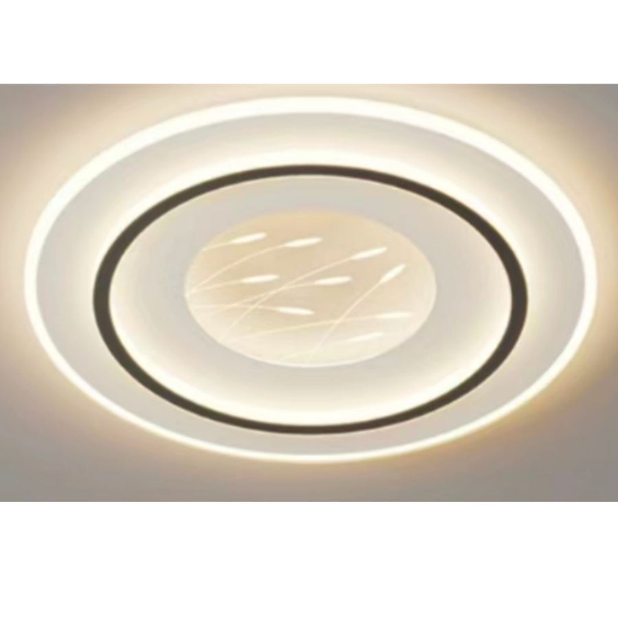 LED lustr s dálkovým ovládáním LINEA 125W, kulatý, studené/teplé/neutrální světlo, stmívatelný, černý