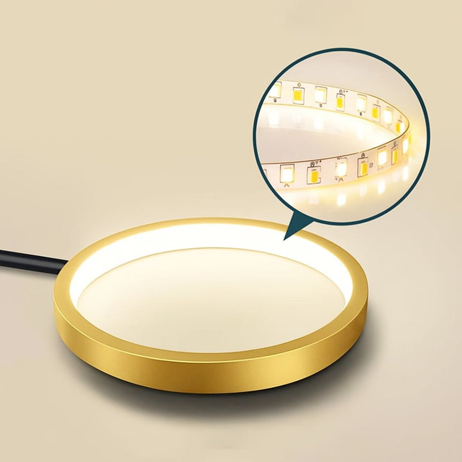 LED lustr s dálkovým ovládáním MARIA, 8 prvků, 63W, teplé/studené/neutrální světlo, stmívatelný, zlatý