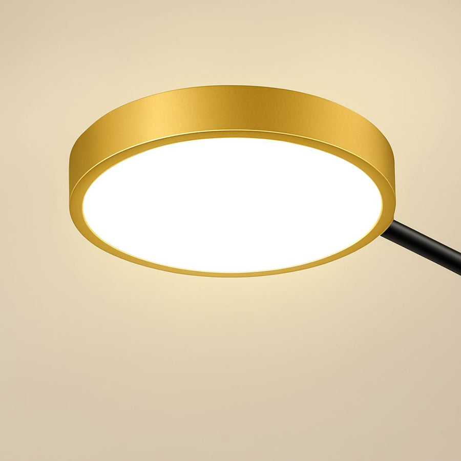 LED lustr s dálkovým ovládáním MARIA, 8 prvků, 63W, teplé/studené/neutrální světlo, stmívatelný, zlatý