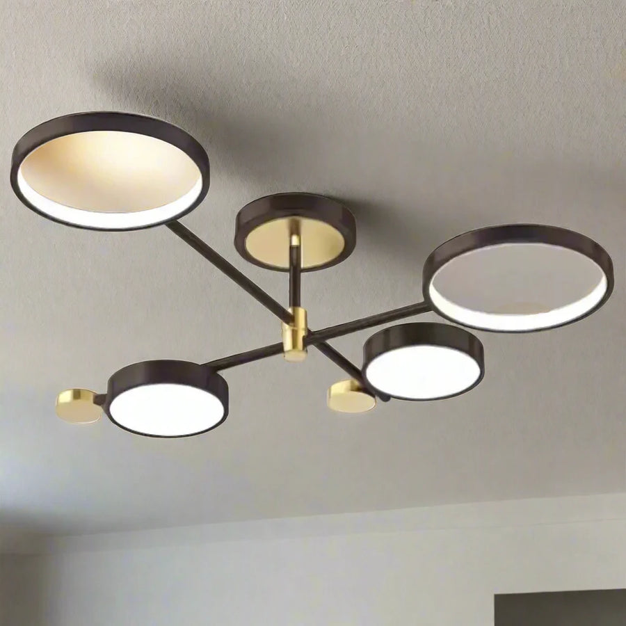 LED lustr s dálkovým ovládáním MARIA, 45W, 4 prvky, teplé/studené/neutrální světlo, stmívatelný, černý