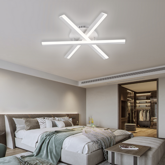 LED lustr s dálkovým ovládáním ZOE, 40W, Studené/Teplé/Neutrální světlo, Stmívatelné, Bílá