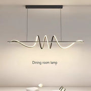 LED lustr zavěšený dálkovým ovládáním stuhy, 66W, nastavitelnou výškou, chlad/horké/neutrální světlo, nestabilní, černé