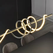 LED lustr zavěšený dálkovým ovládáním stuhy, 66W, nastavitelnou výškou, chlad/horké/neutrální světlo, nestabilní, černé