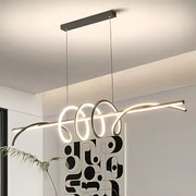 LED lustr zavěšený dálkovým ovládáním stuhy, 66W, nastavitelnou výškou, chlad/horké/neutrální světlo, nestabilní, černé