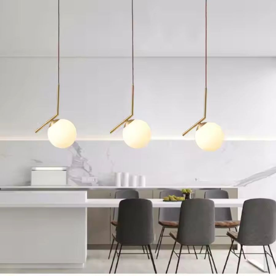 Lustr LOFT Haven, 1x E27, bílé zlato, kov, nastavitelná výška, moderní
