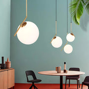 Lustr LOFT Haven, 1x E27, bílé zlato, kov, nastavitelná výška, moderní