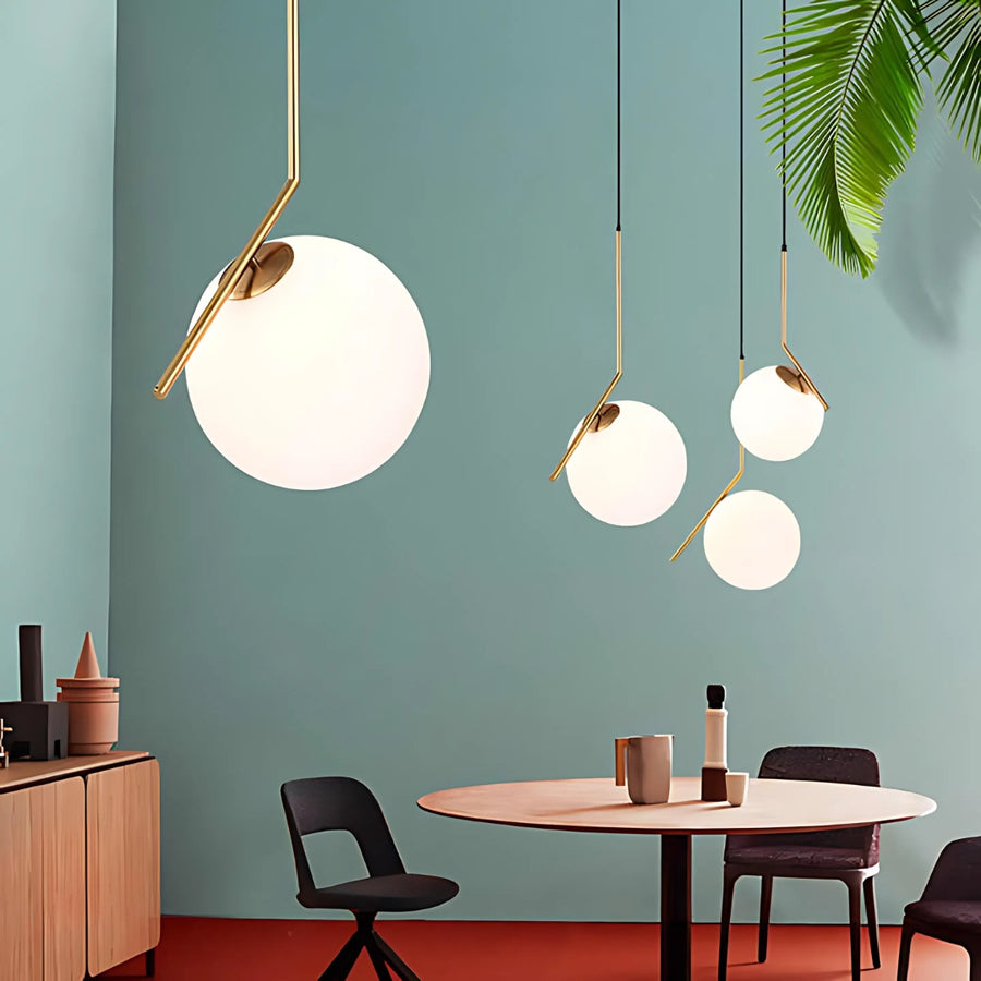Lustr LOFT Haven, 1x E27, bílé zlato, kov, nastavitelná výška, moderní