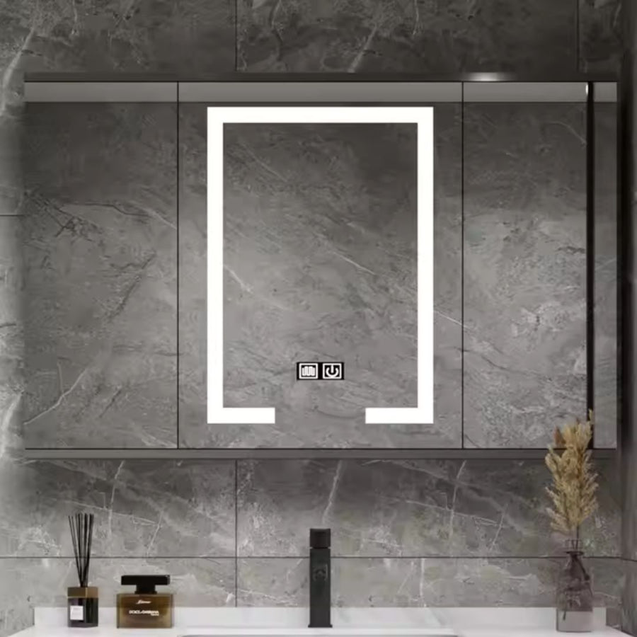 Sada koupelnového nábytku SANTORINI, 80x50cm, 2 kusy, šedá a bílá