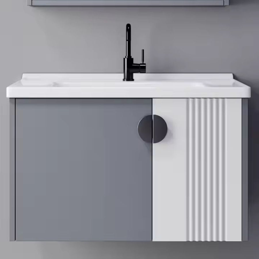 Sada koupelnového nábytku MYKONOS, 60x40cm, 2 kusy, šedá a bílá