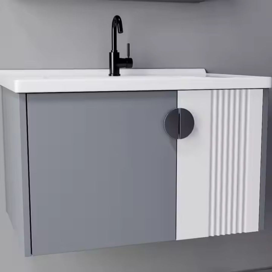 Sada koupelnového nábytku MYKONOS, 60x40cm, 2 kusy, šedá a bílá