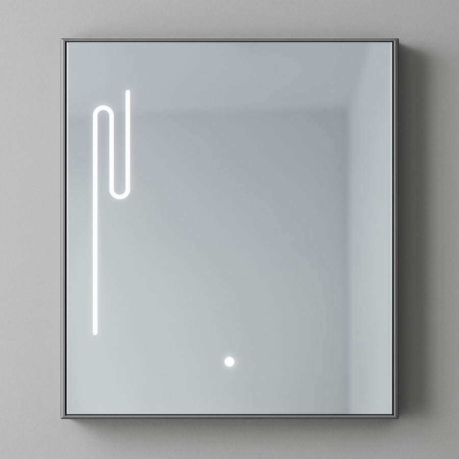 Sada koupelnového nábytku MYKONOS, 60x40cm, 2 kusy, šedá a bílá