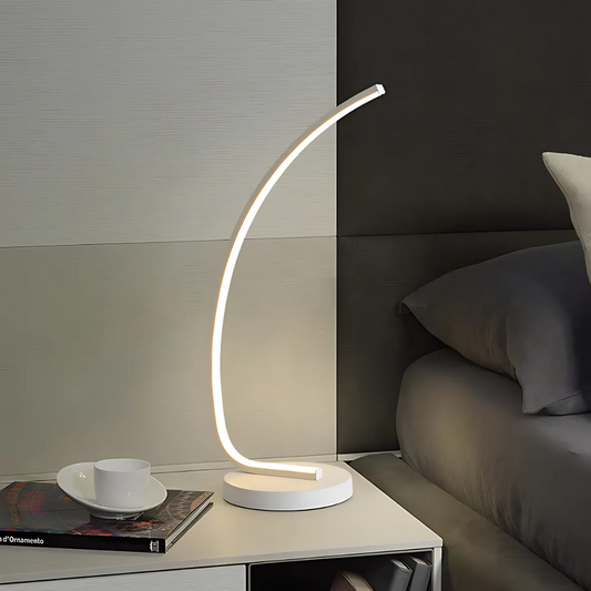 LED Veioza Nemesis, 10W, studené/teplé/neutrální světlo, kov a akryl, bílá