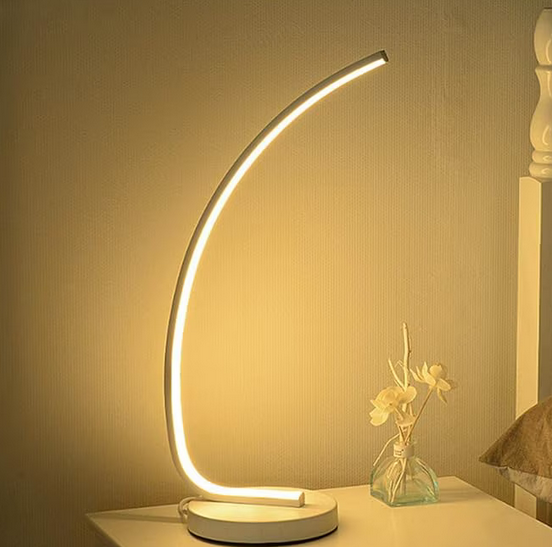 LED Veioza Nemesis, 10W, studené/teplé/neutrální světlo, kov a akryl, bílá