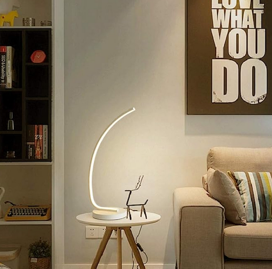 LED Veioza Nemesis, 10W, studené/teplé/neutrální světlo, kov a akryl, bílá