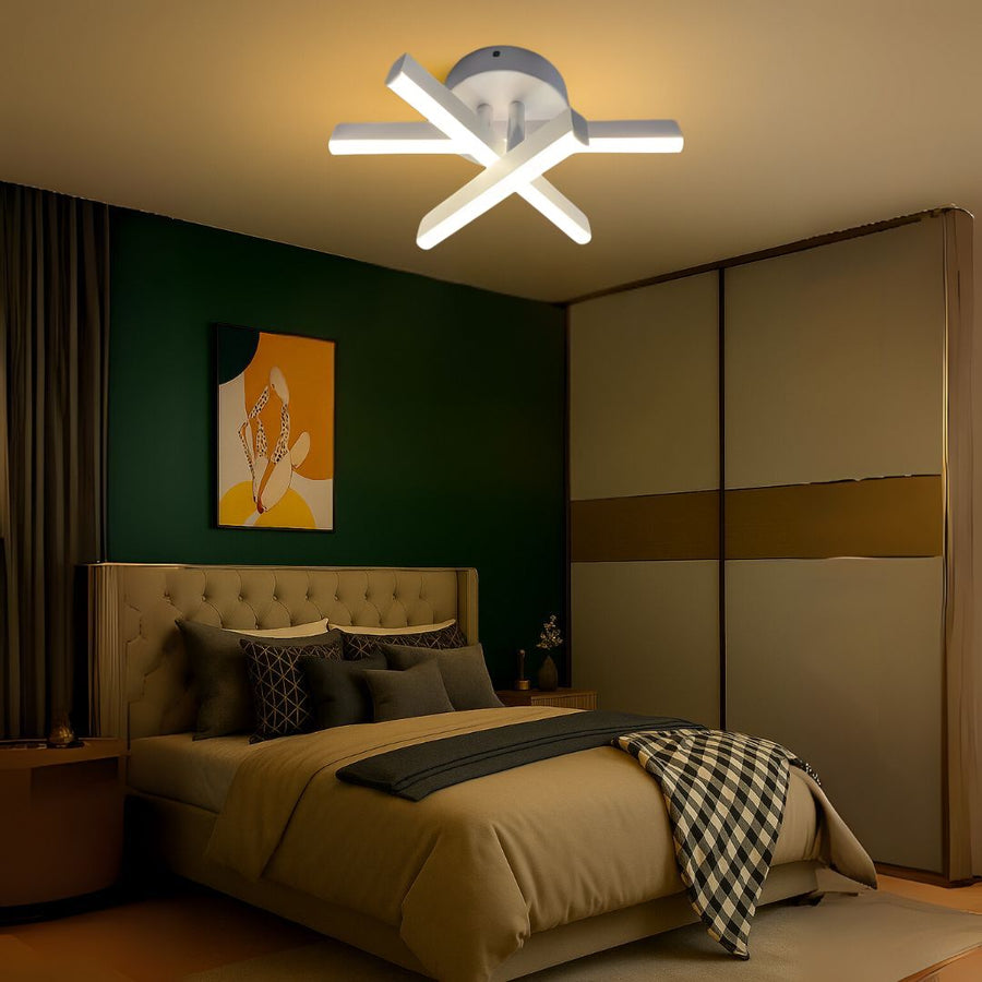 LED lustr Diego, 18W, bílý, kov, studené/teplé/neutrální světlo