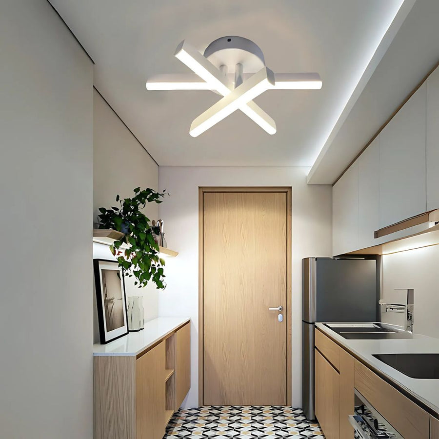 LED lustr Diego, 18W, bílý, kov, studené/teplé/neutrální světlo