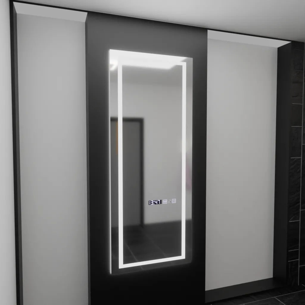 Zrcadlo LED obdélníkový 60x150cm Sensor Alessia Radar Marcello Clock DeFrost & Dimable teploměr