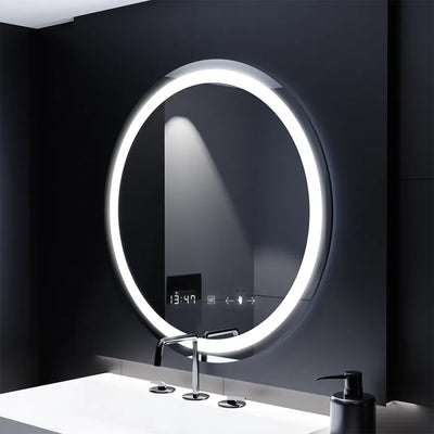 LED kulaté zrcadlo, 70 cm, Celeste MotionGlow Marcello, Demister System, Hodiny & Teploměr, Stmívatelné