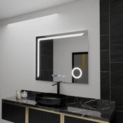 Zrcadlo LED obdélníkový 100x80cm Precision Motiongllow Marcello Demontling Defrost & Teplometer Wolf Cosmetic
