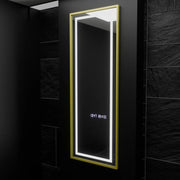 Zrcadlo LED obdélníkový 45x140cm Elena Marcello Sensor Radar System Dezoringové hodiny a dimable teploměr