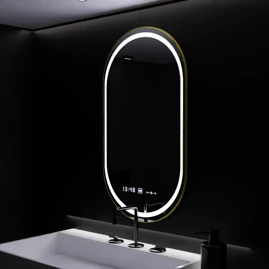 Mirror LED Oval 50x80cm Roven Sensor Motiongllow Marcello Disputa Dimabil Disprution System