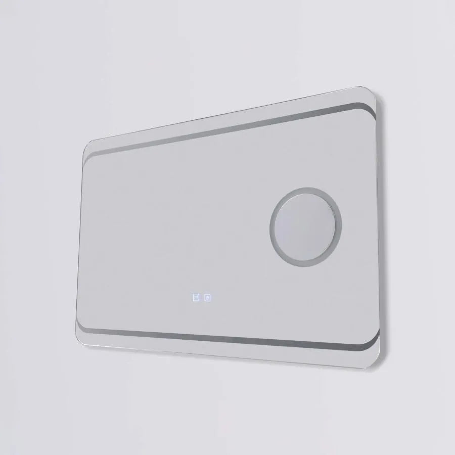 Zrcadlo LED obdélníkový 80x60cm dotykový systém deaktivace kosmetiky