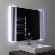 Obdélníkové LED zrcadlo, 80x60cm, Infinity Frame Basic Touch