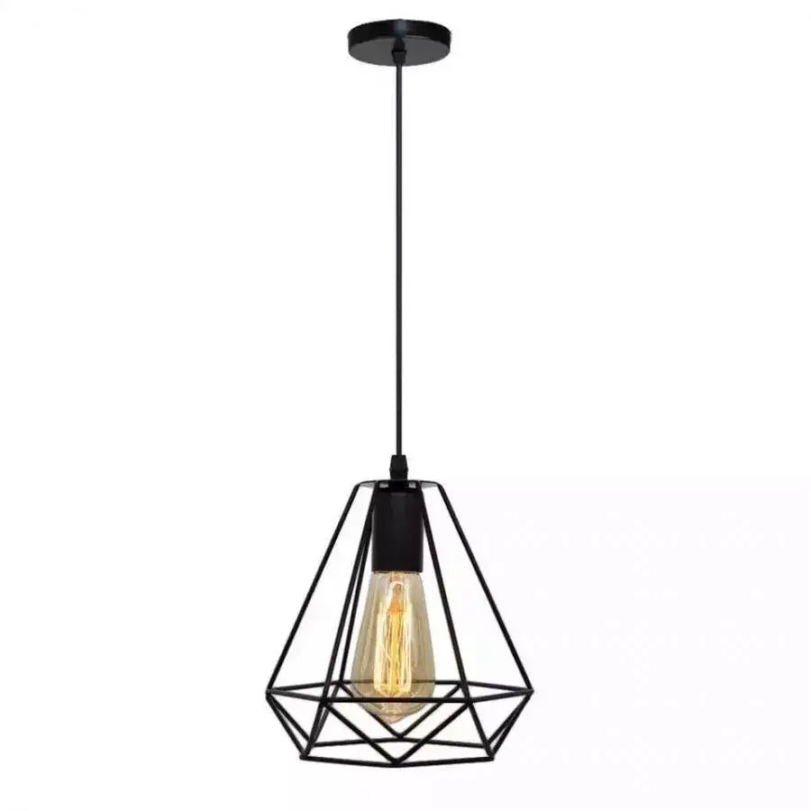 Tvar diamantu Polust, Struktur, 1xe27, černý, kov