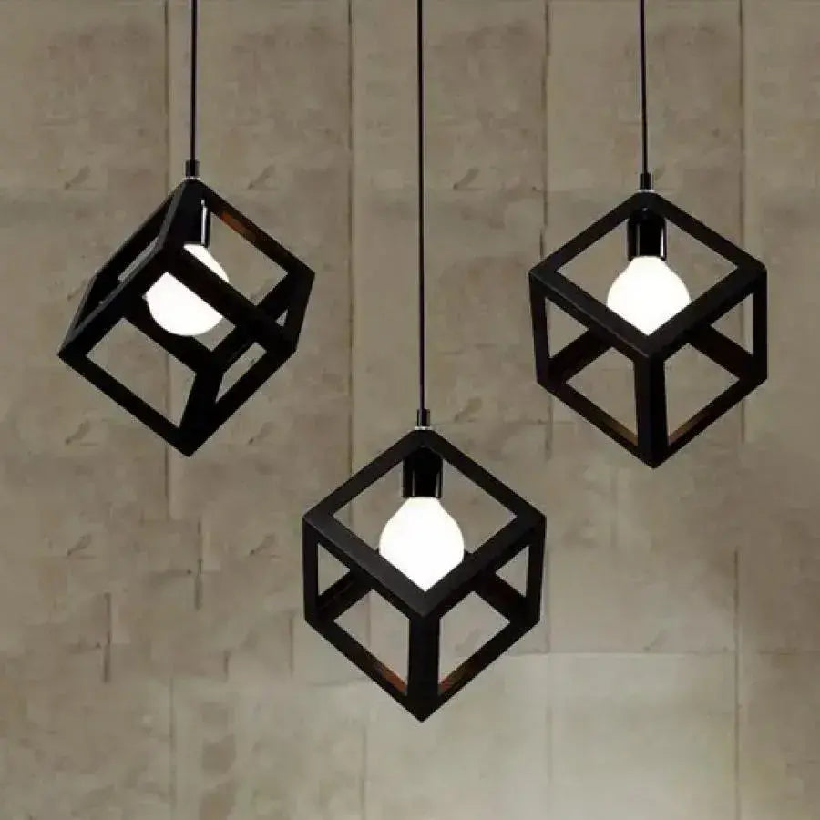 Tvar lustrum mláďata, lineární trio Struktur, 3x E27, černý, kov