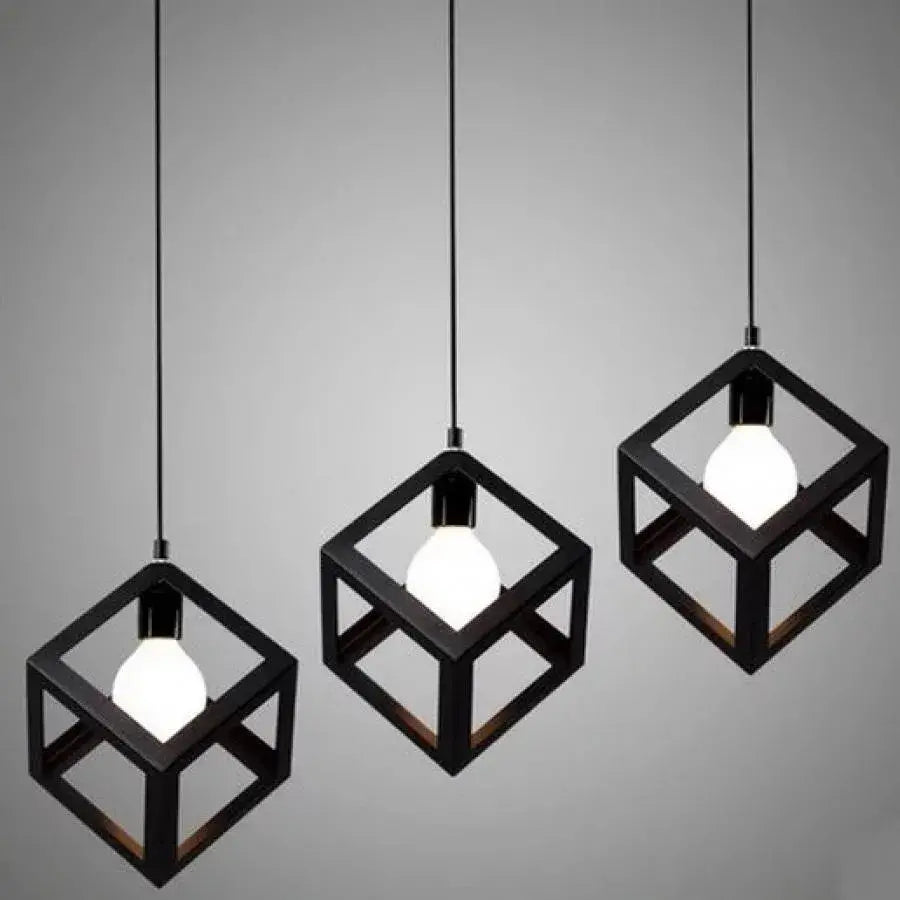 Tvar lustrum mláďata, lineární trio Struktur, 3x E27, černý, kov