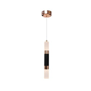 LED Adam, 14W, akrylový a kov, černá se zlatem/horkým/neutrálním světlem