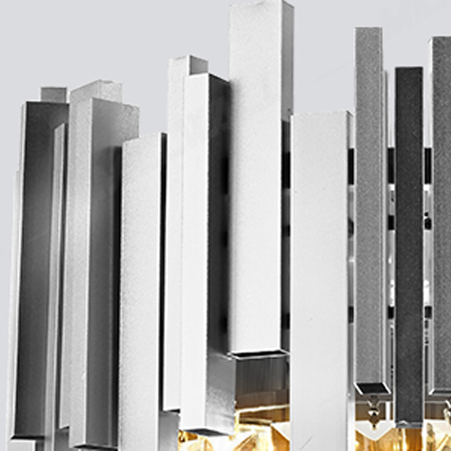 Crystal Blois Petito 3xE14 Chanderier, průměr 30 cm, stříbro, nastavitelná výška