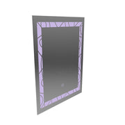Zrcadlo LED obdélníkový 60x80 cm deco rám Základní dotek